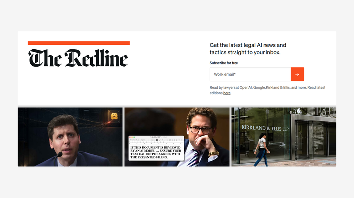 The Redline Newsletter section from Spellbook