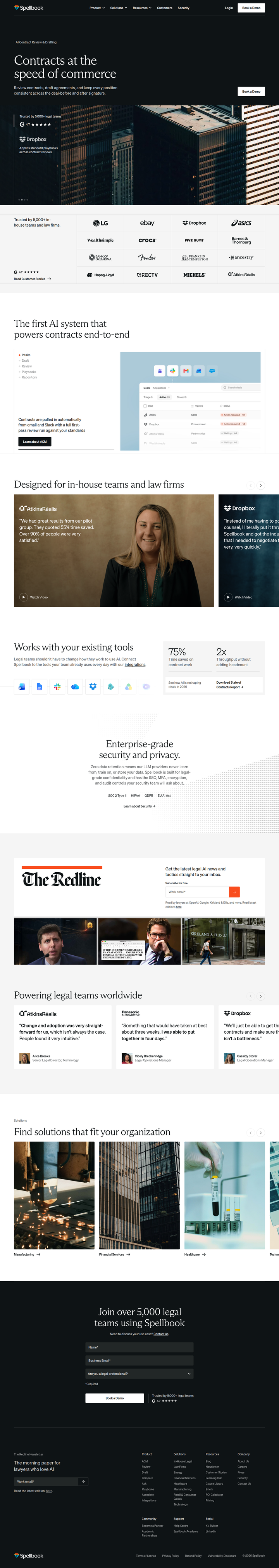 Home page from Spellbook