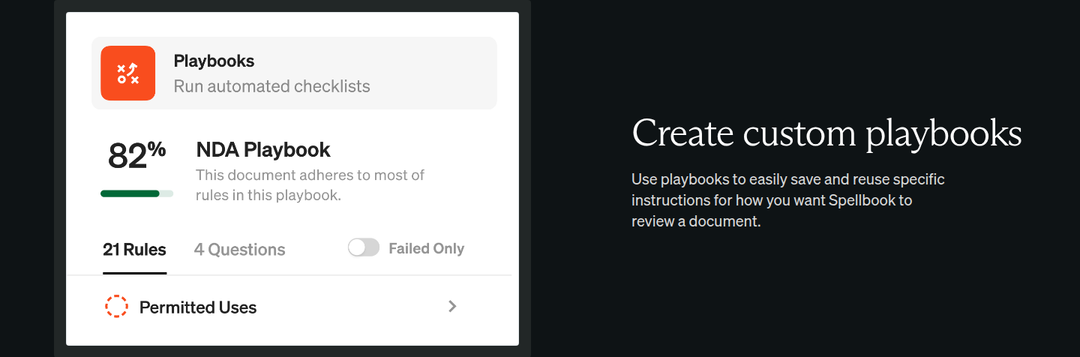 Custom Playbooks section from Spellbook