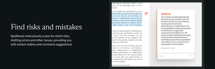 Find Risks and Mistakes section from Spellbook