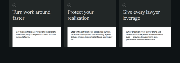 Benefits section from Spellbook