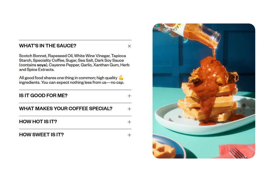 What's in the Sauce section from Koffiracha