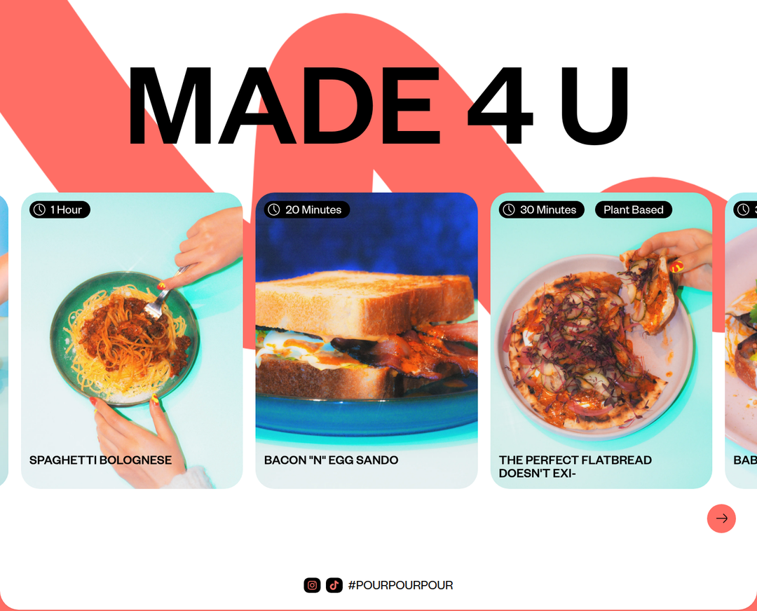 Made 4 U Recipes section from Koffiracha