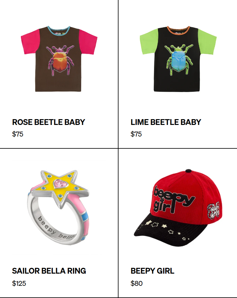 Frontpage Picks section from Beepy Bella, on a phone