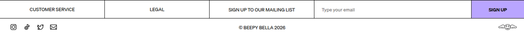 Mailing List and Footer section from Beepy Bella