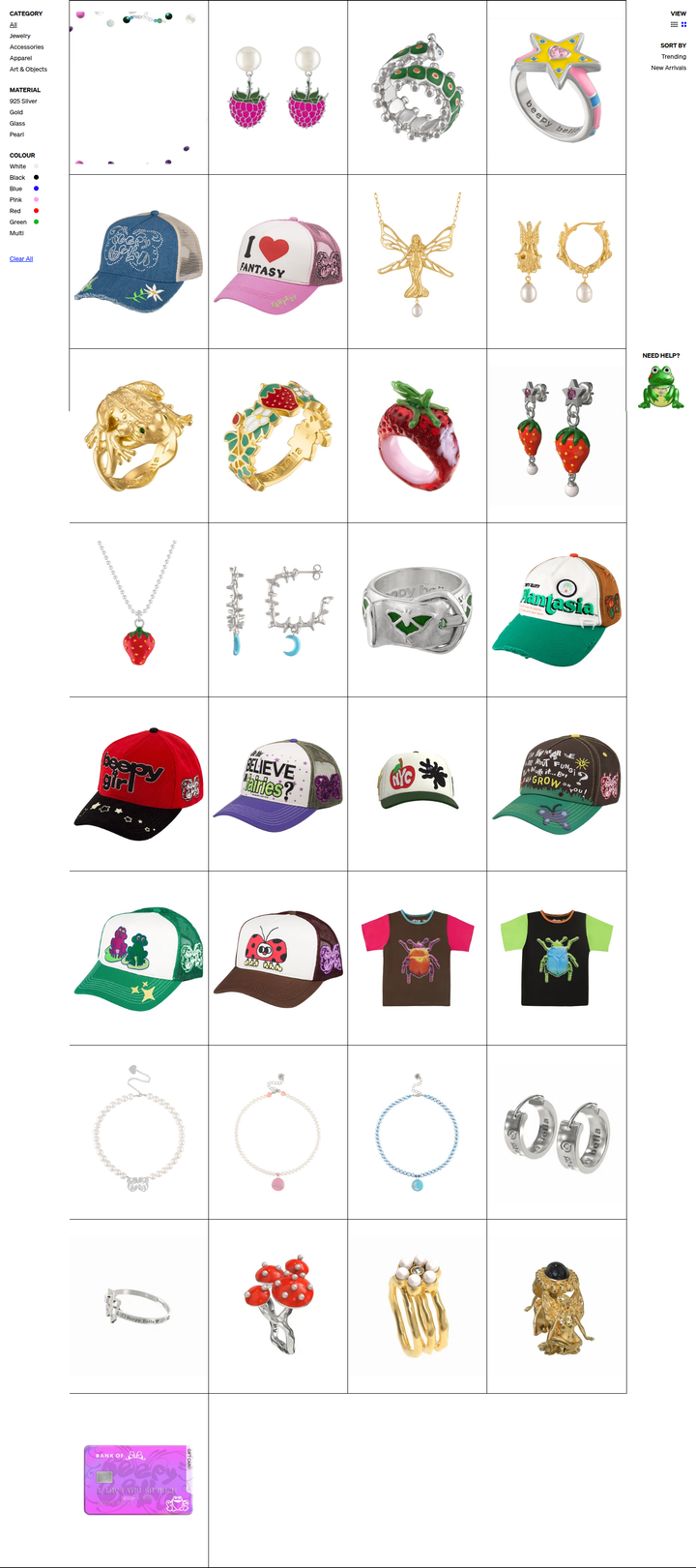 Shop All section from Beepy Bella