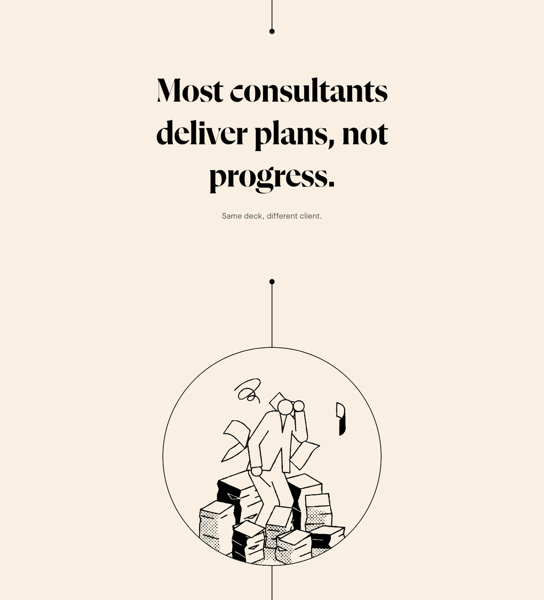 Most Consultants Deliver Plans, Not Progress section from NOBL