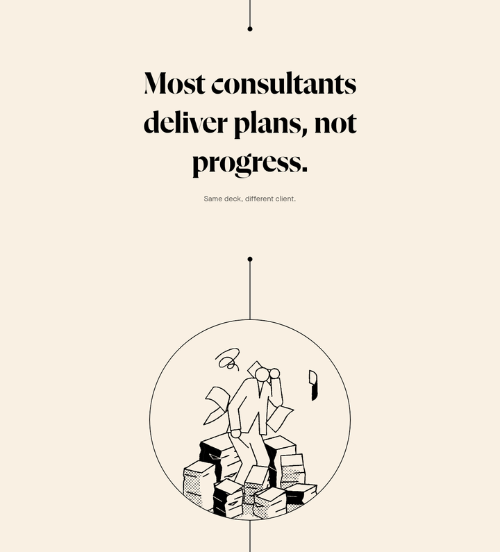 Most Consultants Deliver Plans, Not Progress section from NOBL