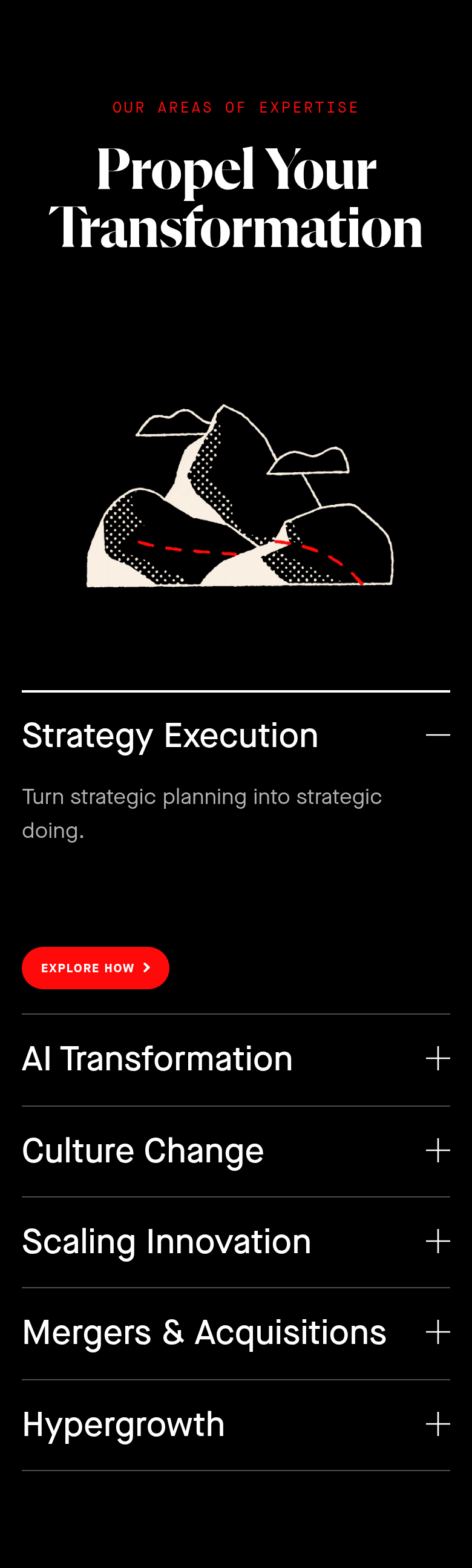 Propel Your Transformation section from NOBL, on a phone