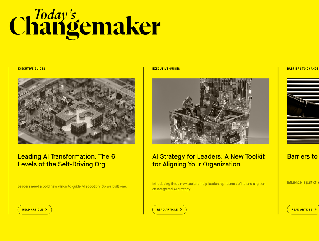 Today's Changemaker section from NOBL