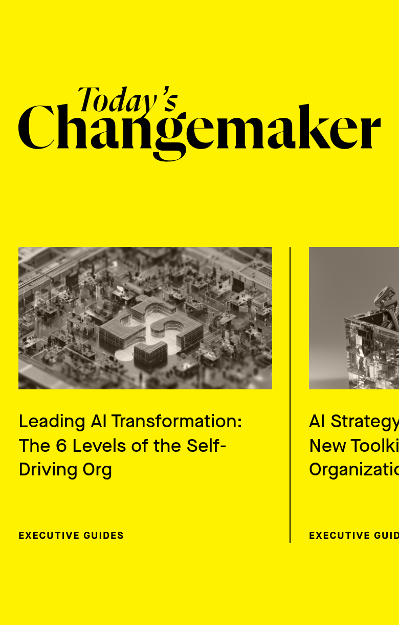 Today's Changemaker section from NOBL, on a phone