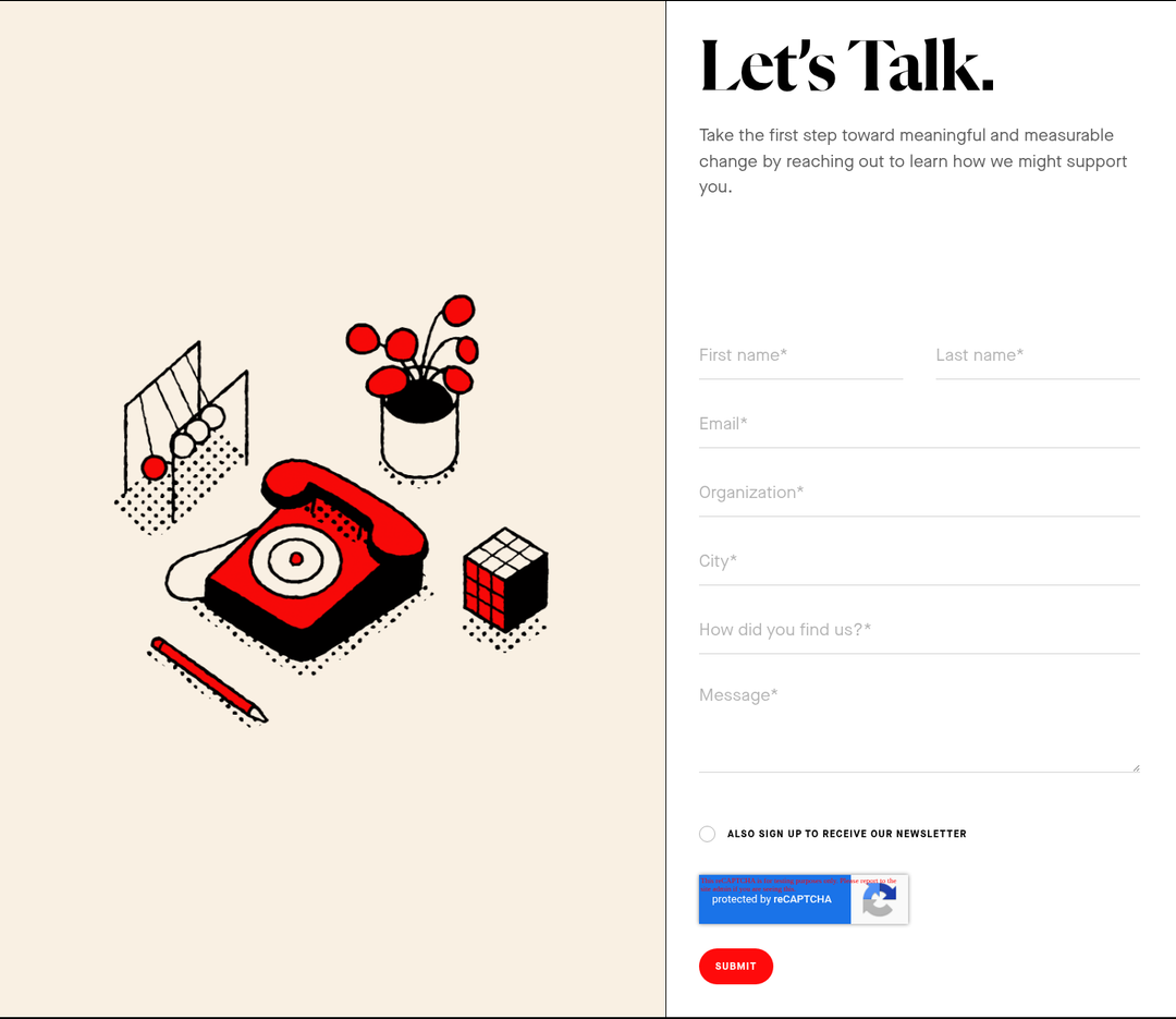 Let's Talk section from NOBL