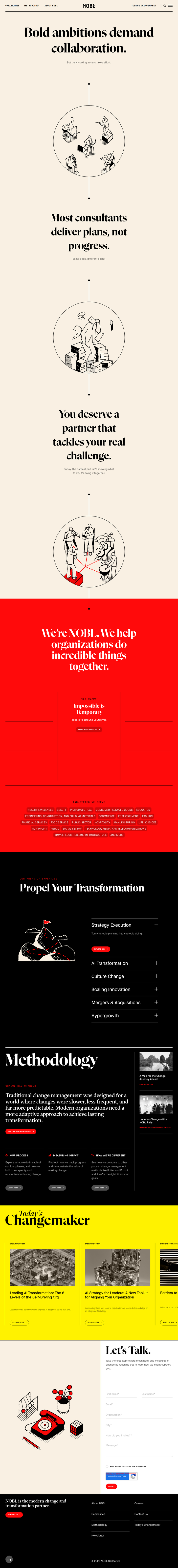 Home page from NOBL