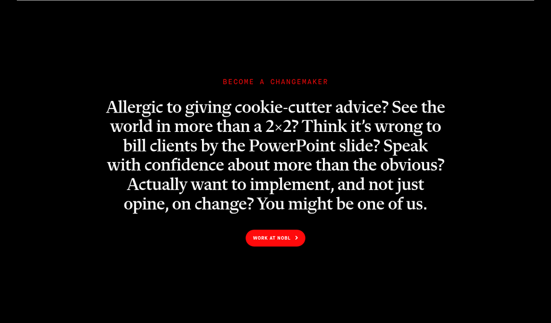 Allergic to Cookie-Cutter Advice? section from NOBL