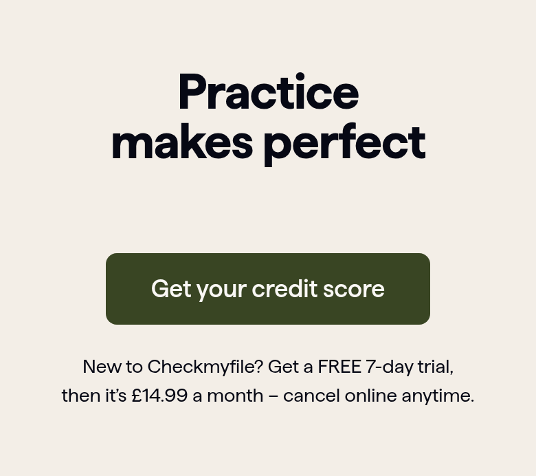 Practice Makes Perfect section from Checkmyfile, on a phone