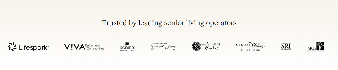 Trusted by Leading Senior Living Operators section from August Health