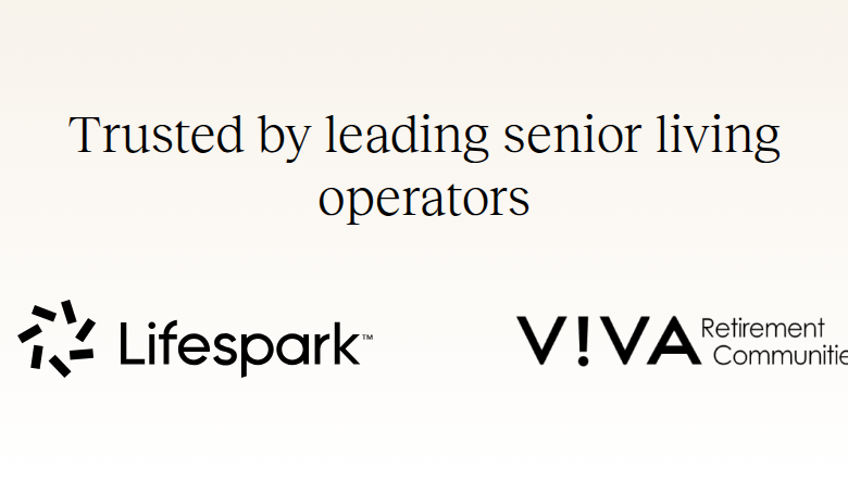 Trusted by Leading Senior Living Operators section from August Health, on a phone