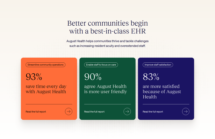 Better Communities Begin With a Best-in-Class EHR section from August Health