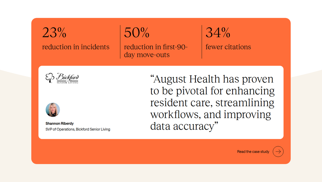 23% Reduction in Incidents section from August Health