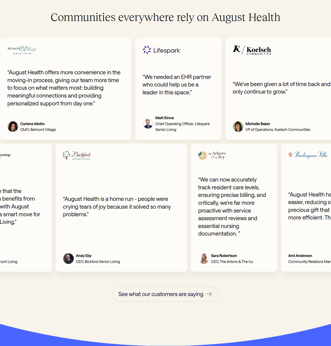 Communities Everywhere Rely on August Health section from August Health