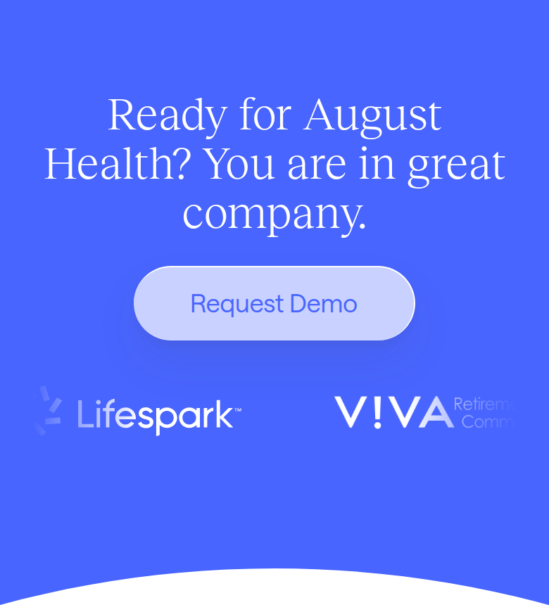 Ready for August Health? section from August Health, on a phone