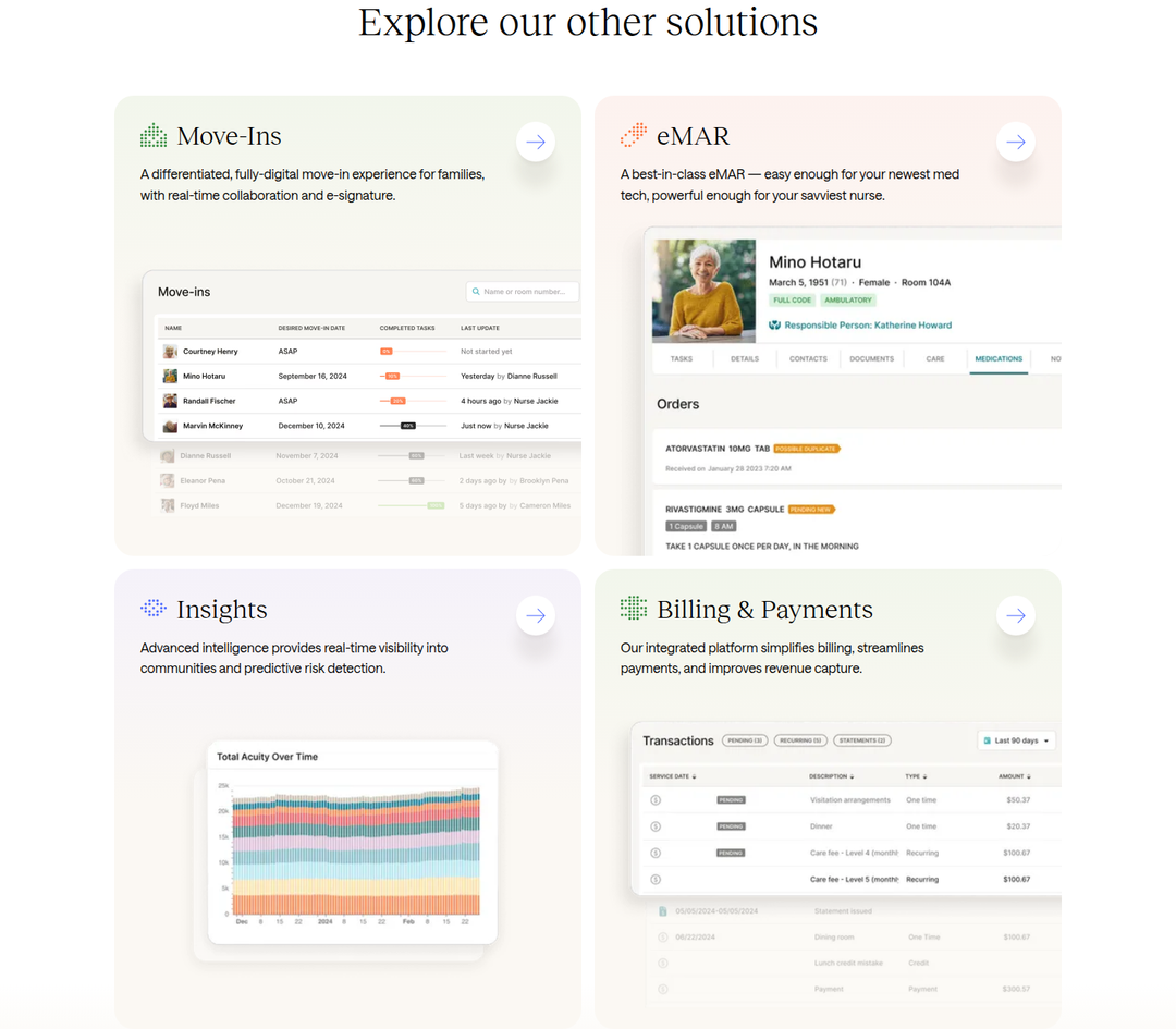 Explore Our Other Solutions section from August Health