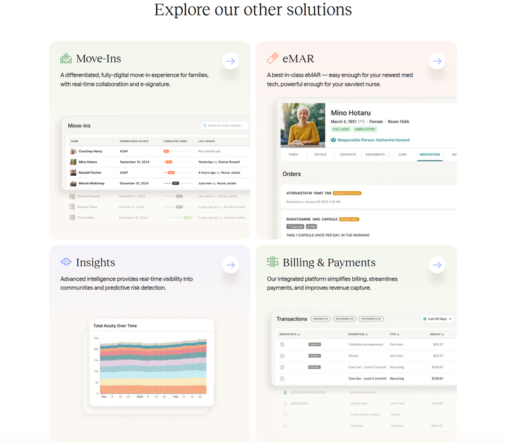 Explore Our Other Solutions section from August Health
