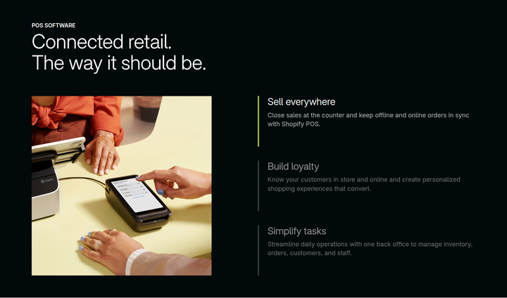 Connected Retail section from Shopify