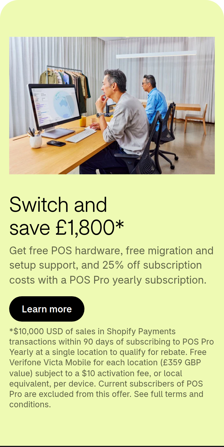 Switch and Save section from Shopify, on a phone
