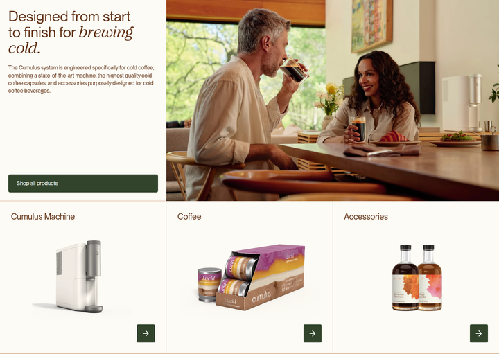 Designed for Brewing Cold section from Cumulus