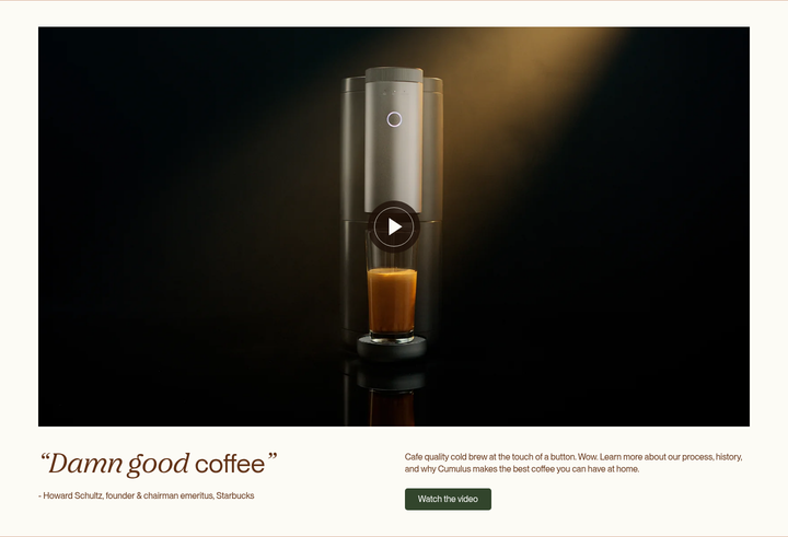 Damn Good Coffee section from Cumulus