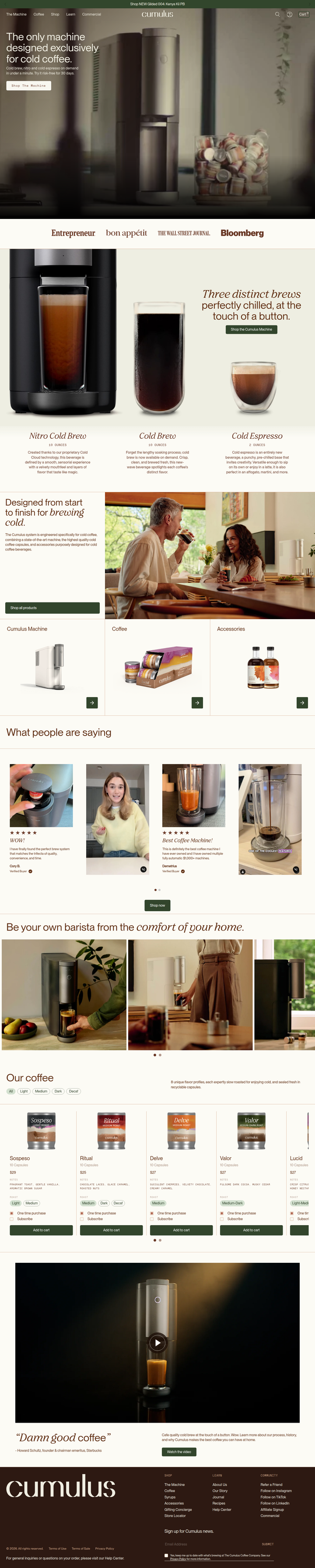 Home page from Cumulus