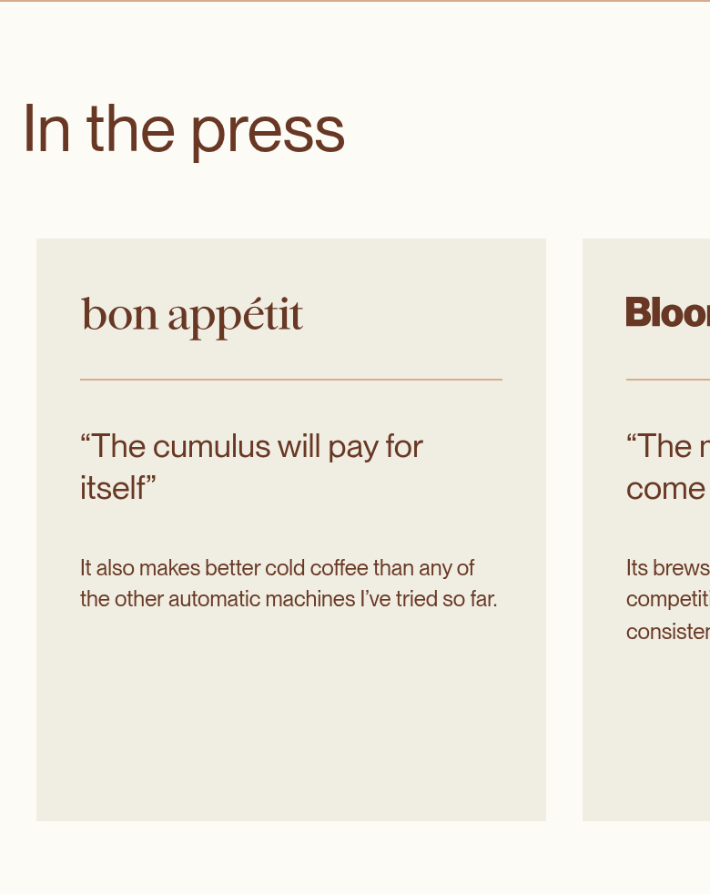 In the Press section from Cumulus, on a phone