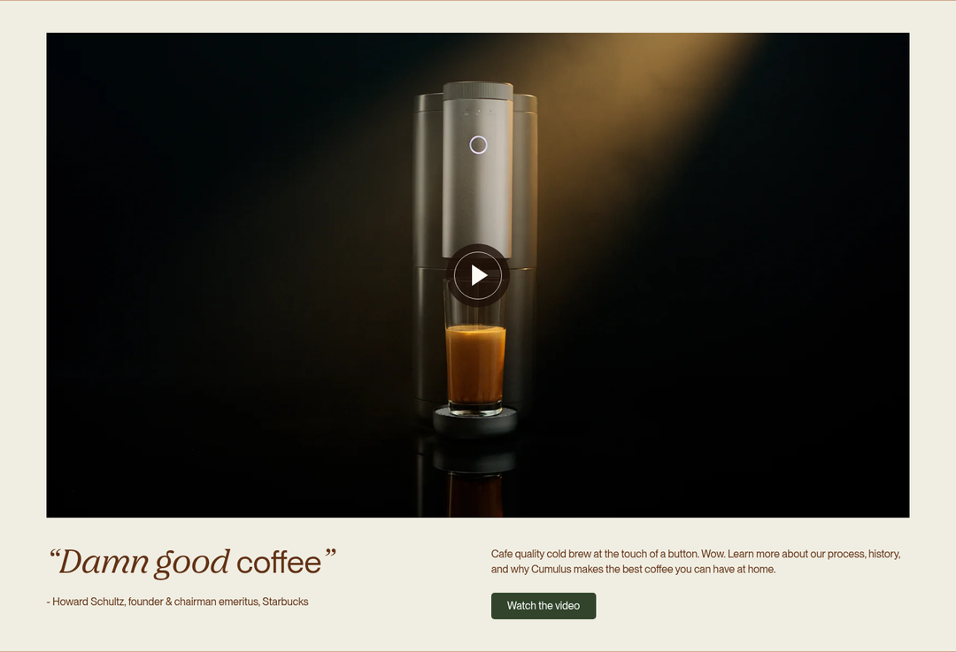 Damn Good Coffee section from Cumulus