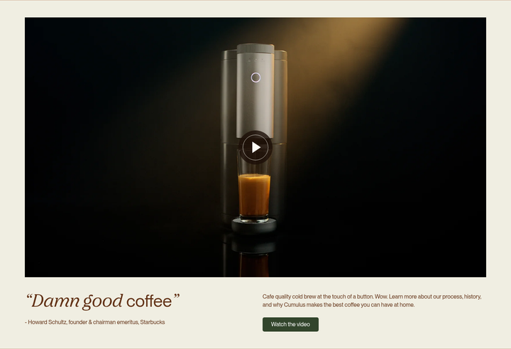 Damn Good Coffee section from Cumulus