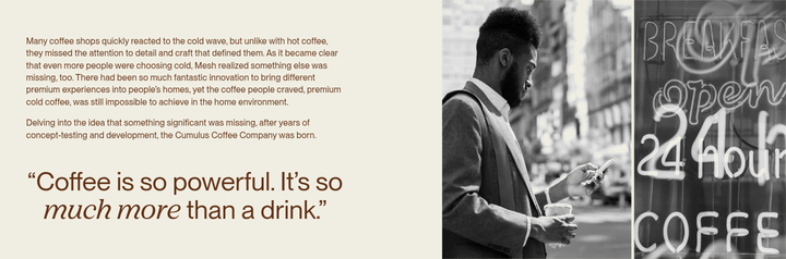 More Than a Drink section from Cumulus