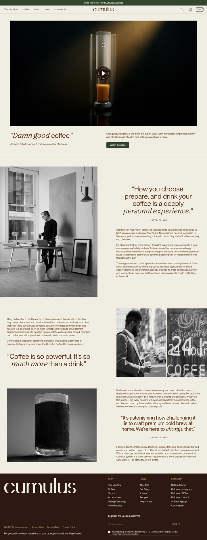 About page from Cumulus