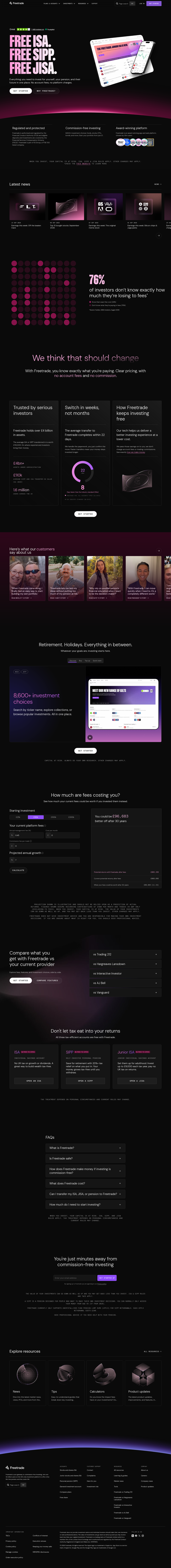 Home page of Freetrade