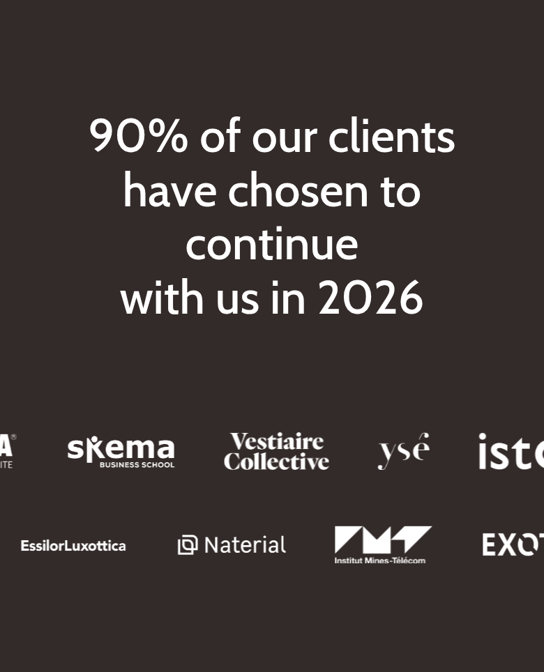 90% of Our Clients Stay With Us section from Spaag, on a phone