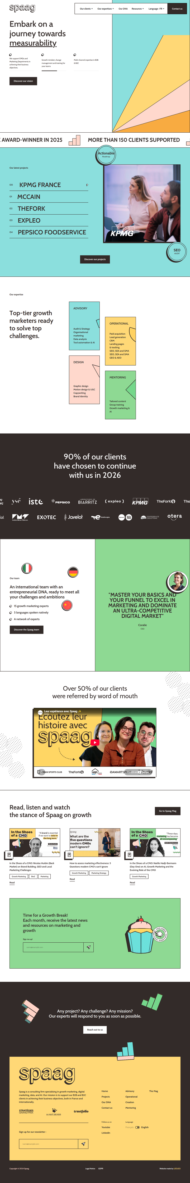Home page from Spaag