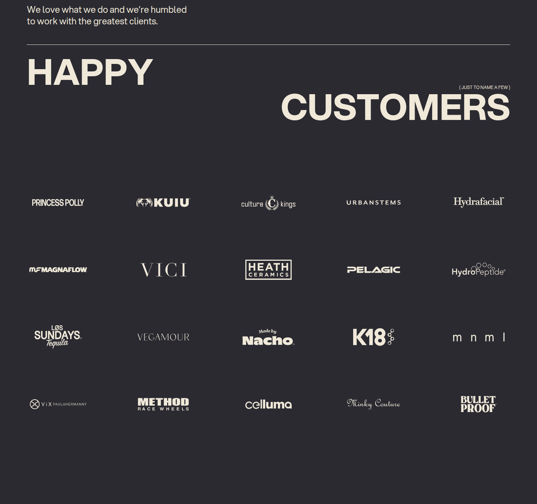 Happy Customers section from PIVOT