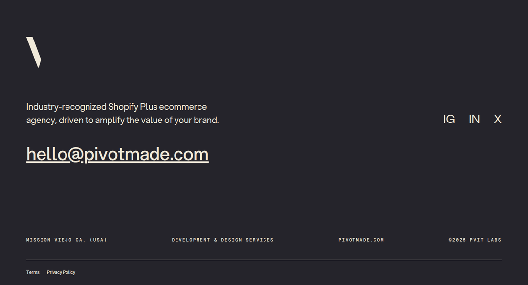 Footer section from PIVOT