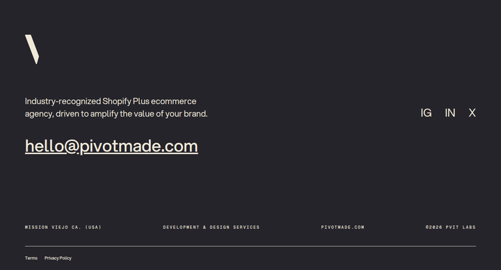 Footer section from PIVOT