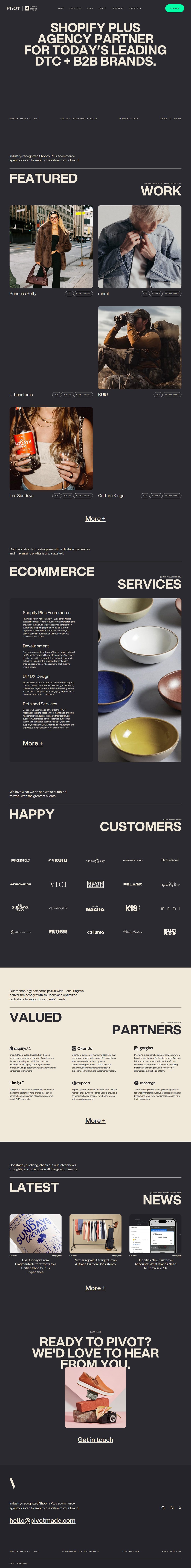 Home page of PIVOT
