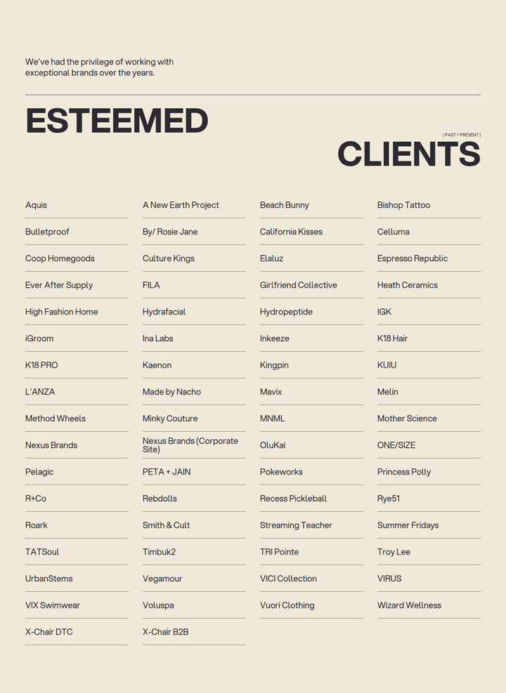 Esteemed Clients section from PIVOT
