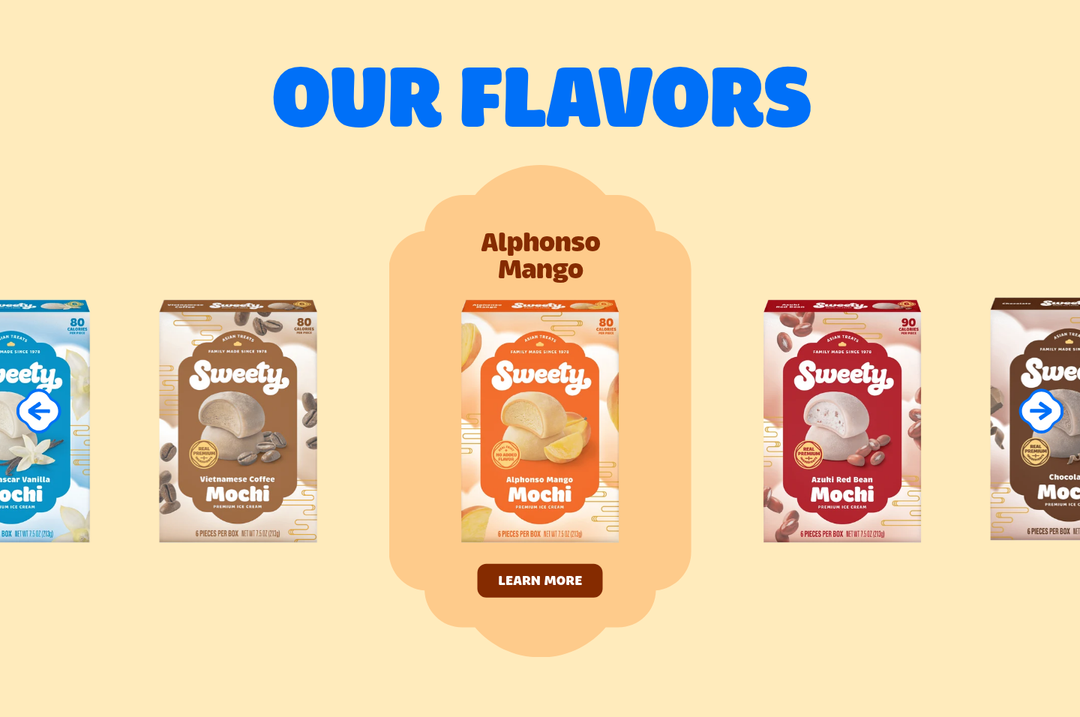 Our Flavors section from Sweety Ice Cream