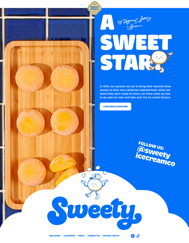 A Sweet Start section from Sweety Ice Cream
