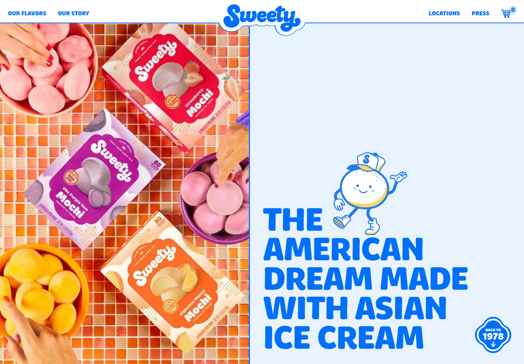 The American Dream Made with Asian Ice Cream section from Sweety Ice Cream