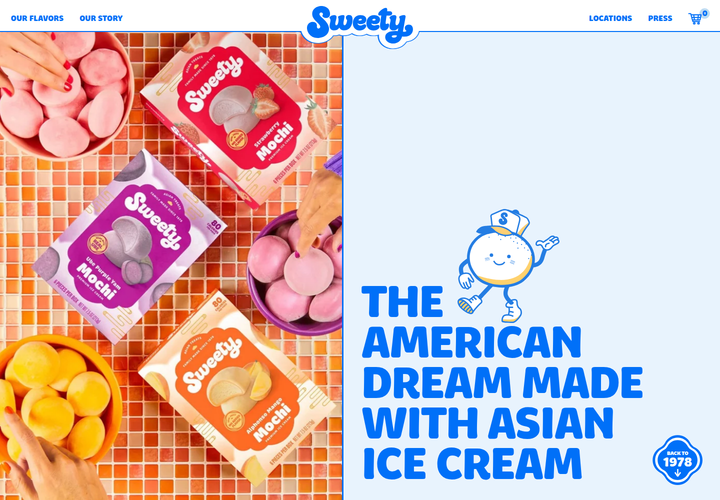 The American Dream Made with Asian Ice Cream section from Sweety Ice Cream