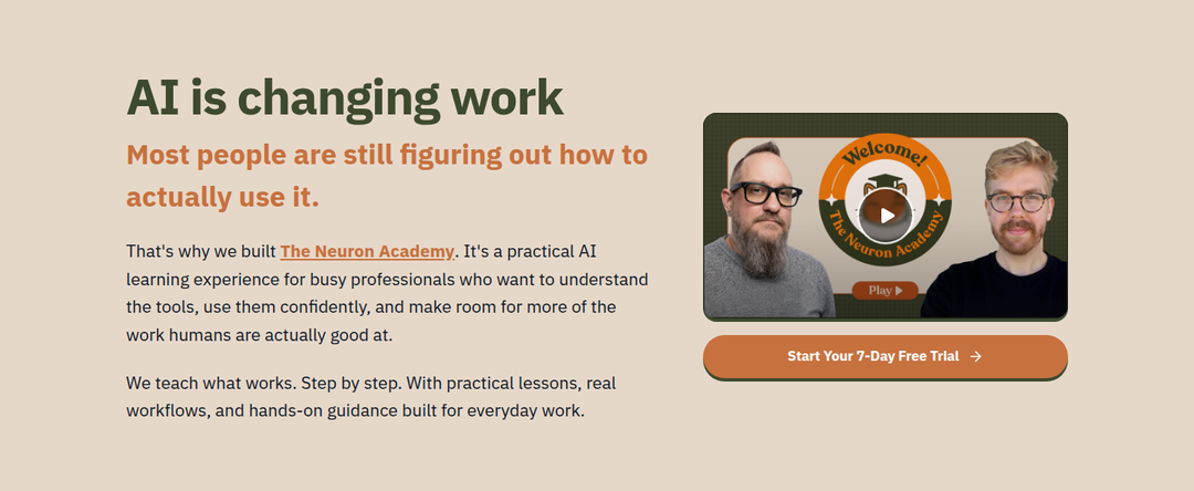 AI Is Changing Work section from The Neuron